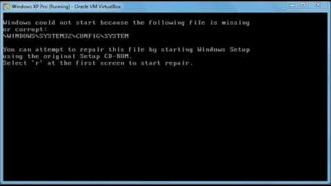 Windows\System32\Config\System missing or corrupt fix