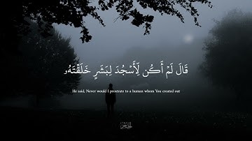 وإذ قال ربك للملائكة إني خالق بشرا ~ سورة الحجر عمير شميم 🎧😴