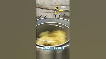 Machine Turns Potatoes into Chips: Wash, Slice, Fry