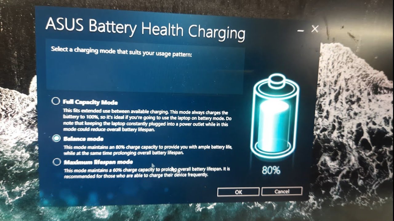 what is asus battery health charging