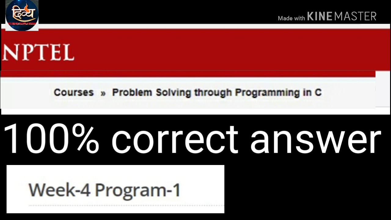 nptel problem solving through c assignment solutions week 4