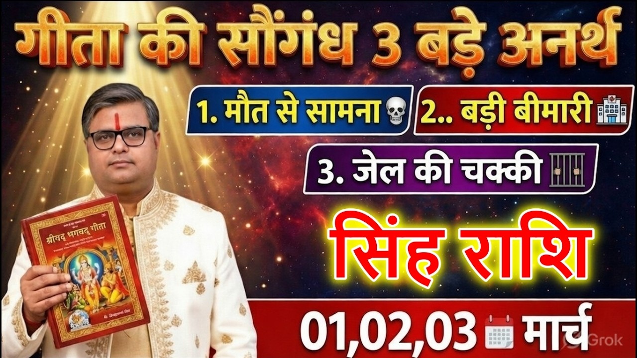 सिंह राशि 01 मार्च गीता की सौगंध मार्च में 3 बड़े अनर्थ होंगे सावधान@sinhbharti7321