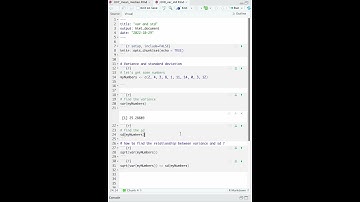 Find variance and standard deviation in R