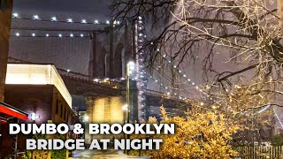 NYC Rain Walk : DUMBO & Brooklyn Bridge to Manhattan (January 9, 2022)