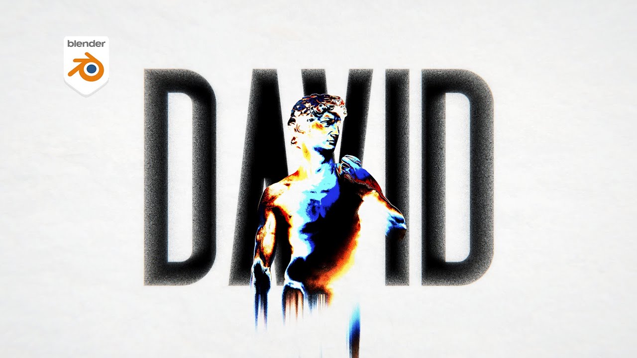 Искаженная типографика в Blender | Эффект смещения текста | Урок Shader Editor