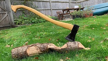 Making a curved axe handle from ash wood