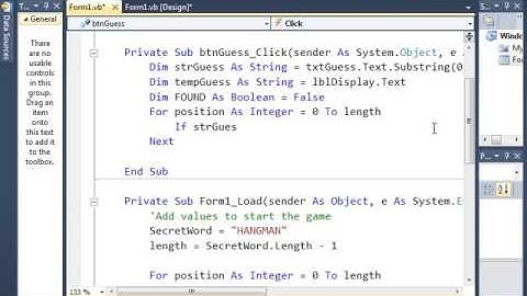 Visual Basic 2010 HangMan
