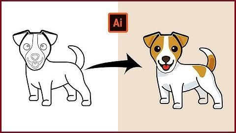 Adobe Illustrator Tutorial- How to draw a pet Dog l vector dog tutorial