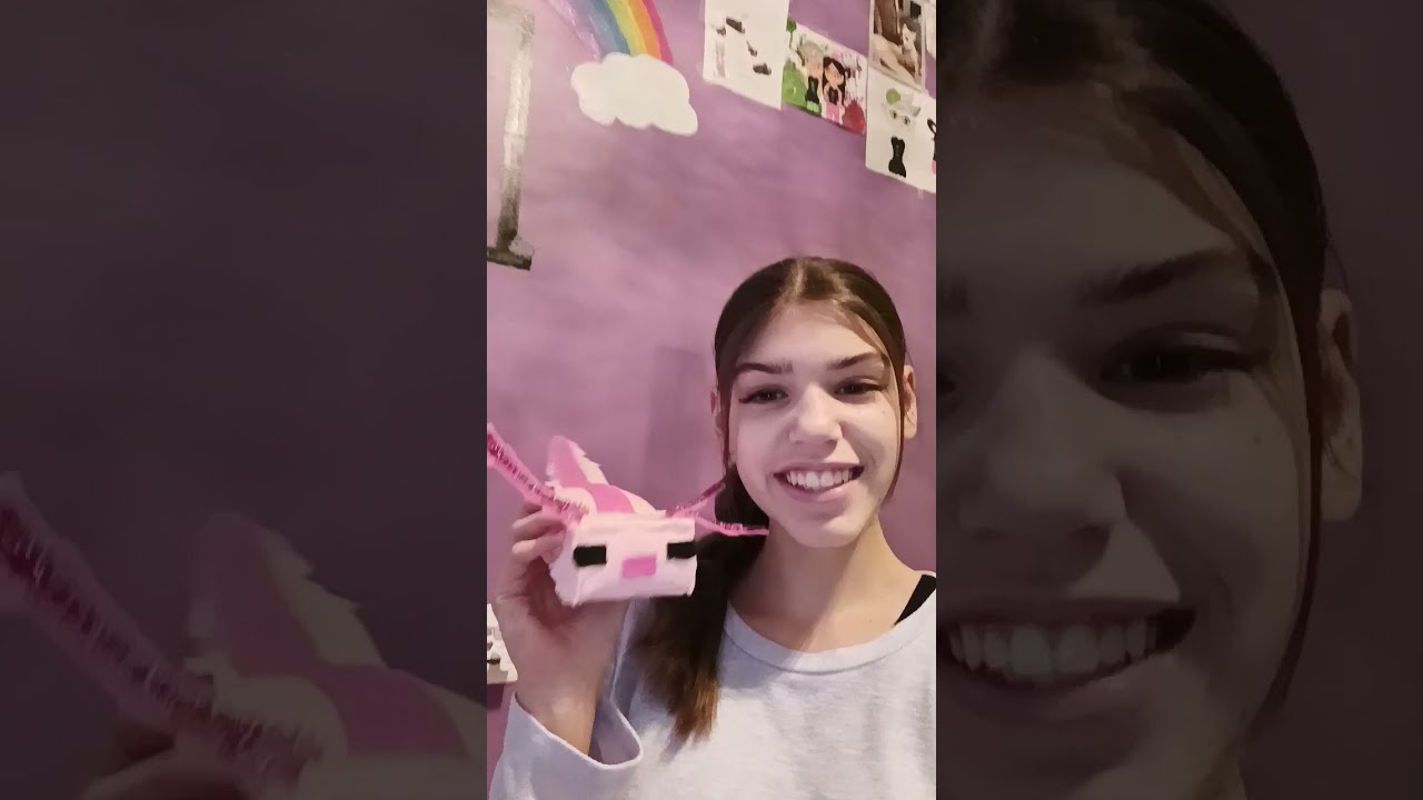 DIY no sew Minecraft axolotl plushie 💖😁