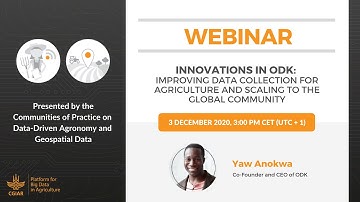 Webinar - Innovations in ODK: Improving Data Collection for #Ag & Scaling to the Global Community