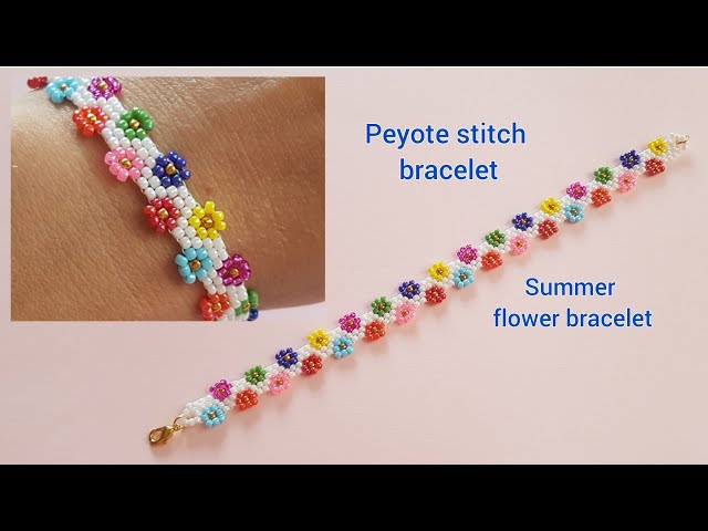 Beaded Daisy Bracelet: Seed Bead Daisy Chain Bracelet Tutorial 