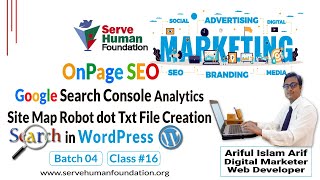OnPage SEO । Google Search Console । Analytics । Site Map । Robot Txt File  in WordPress | Class #16