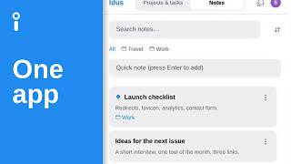 Idus : projects, notes, chat and an assistant screenshot 3