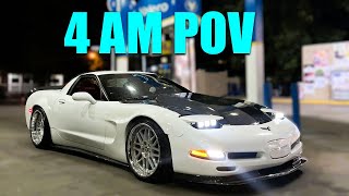 4Am Drive In My Cammed C5 Corvette - 4K Pov