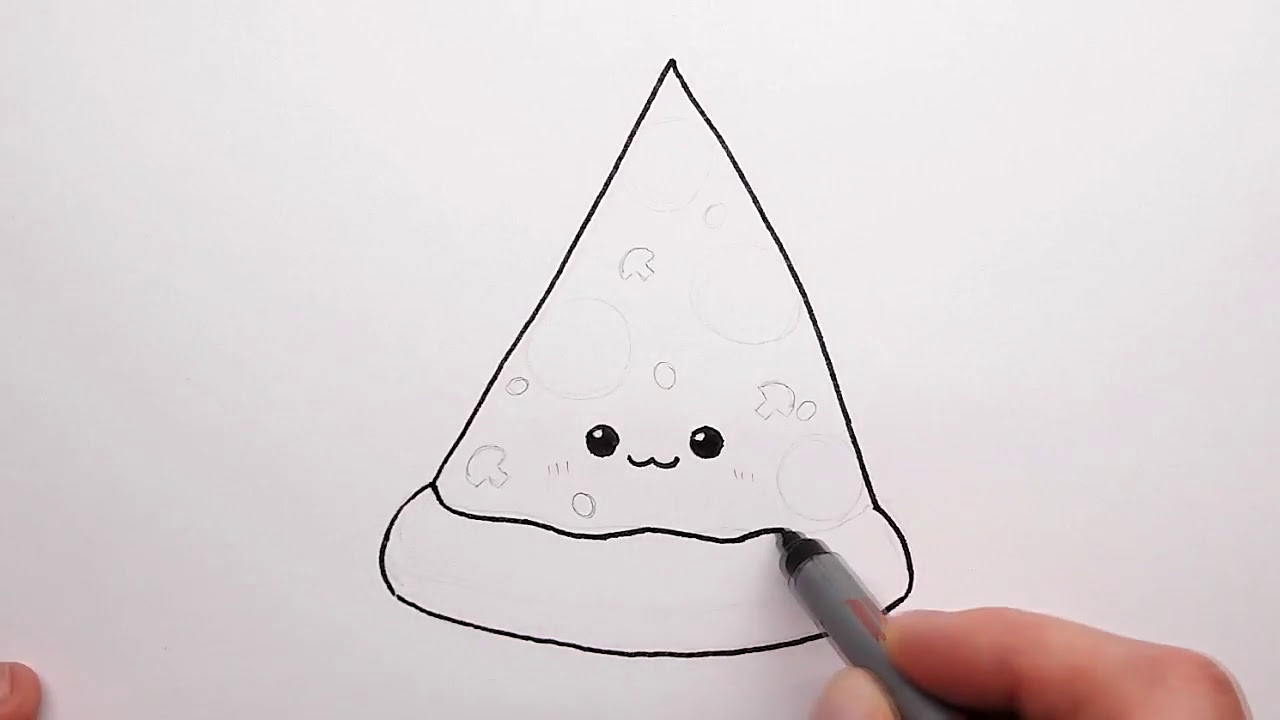 How To Draw A Cute Pizza Step By Step Cute And Easy