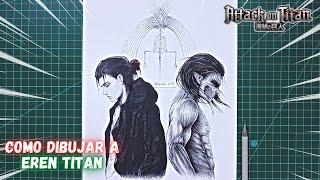 Como dibujar a EREN TITÁN y el RETUMBAR - How to draw Eren Titan form | Shingeki No Kyojin