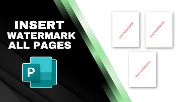 How to Insert Draft Watermark on All Pages in Microsoft Publisher