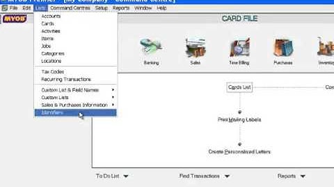 How to Create Identifier in MYOB Accounting