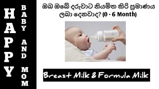 බබාට කිරි දෙන ප්‍රමාණය | How Much Milk to feed | How Much Breast Milk or Formula for Newborn