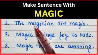 Magic Make Sentence For Class 1 | Make Sentence Of Magic For Class 1