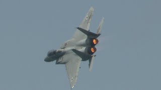 Israeli Air Force - F-15 in training over Tel Aviv חזרות למטס עצמאות 2023