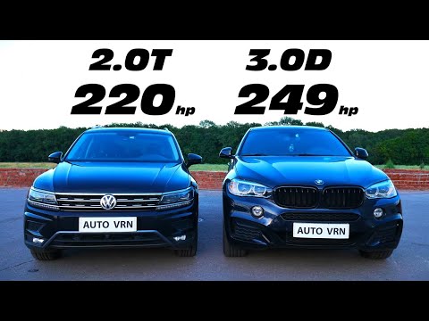 ТИГУАН приехал ПОБЕЖДАТЬ. BMW X6 3.0 TDI vs TIGUAN 2.0T 220 ГОНКА