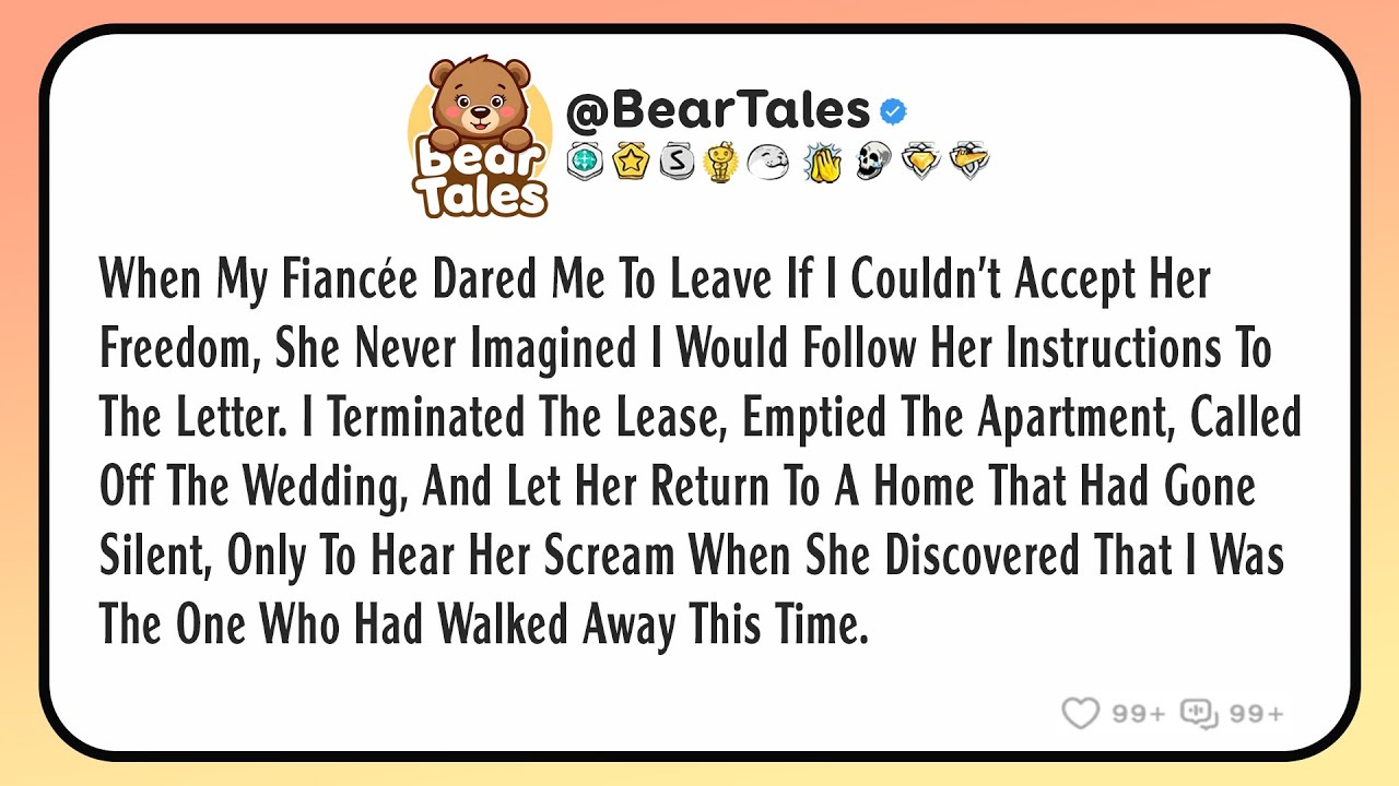 When my fiancée dared me to leave if I couldn't accept her freedom, she never imagined I would...