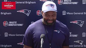 Head Coach Jerod Mayo: "Excited to be back out here in pads." | Patriots Press Conference thumbnail