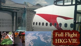 Austrian Airlines 777 Full Flight Hong Kong Airport to Vienna with ATC Austrian Airlines 777 Full Flight Hong Kong Airport to Vienna with ATC