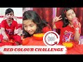 Red Colour Challenge |Using only Red things for 24 hours |eating only red food | #learnwithpriyanshi