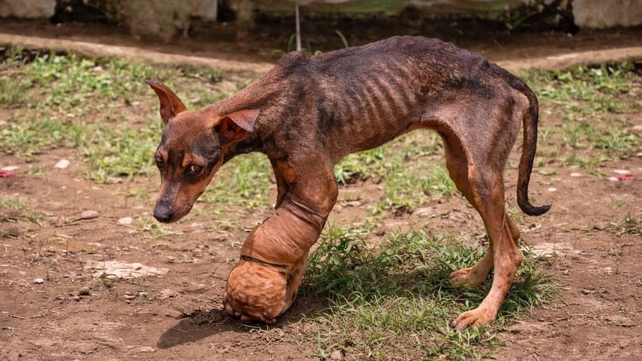 Abandoned Dog Waited For Owner At An Empty House While His Leg Rot ...