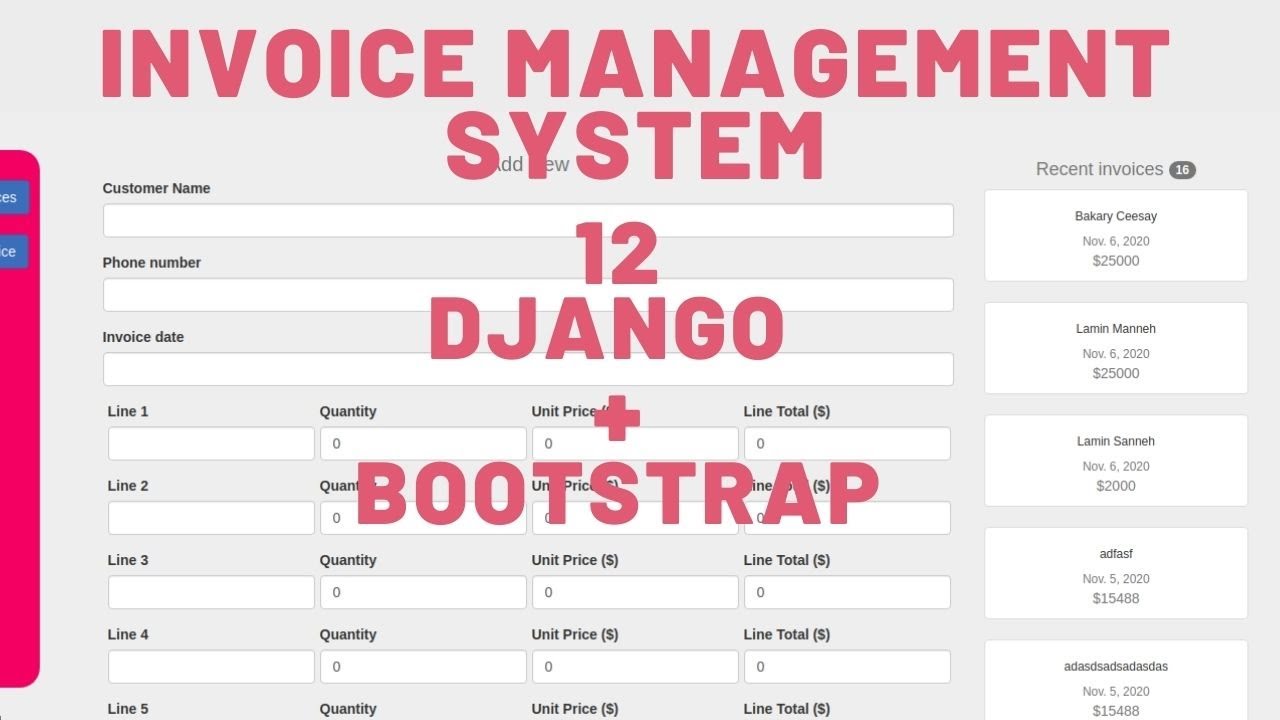 Django bootstrap. Django project.