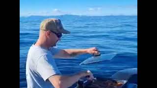 On the boat  “spent her money”  west coast Tasmania