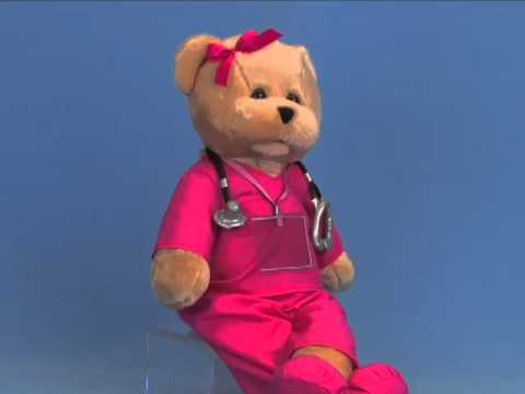 teddy bear in scrubs