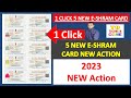 1 click 5 new eshram card print photoshop action download tocome eshram card action download