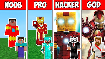 Minecraft NOOB vs PRO vs HACKER vs GOD : IRON MAN in Minecraft - Animation