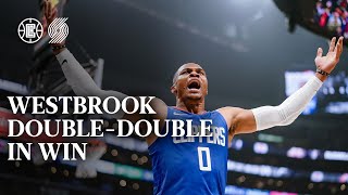 Russell Westbrook Scores Double Double In Win | LA Clippers