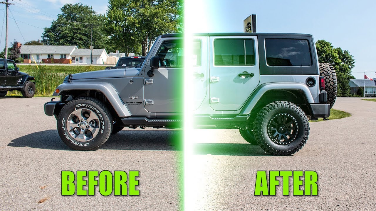 Jeep JL 2018 Wrangler Sahara - Before and After Modifications - YouTube