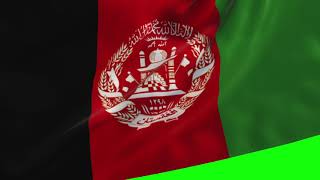 Flag Afganistan Full Footage Green Looped