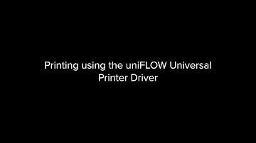 Printing using the uniFLOW Universal Driver