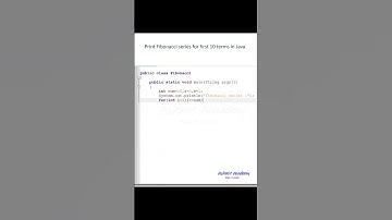 Fibonacci series in java