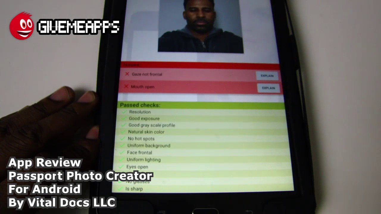 Passport photo creator app