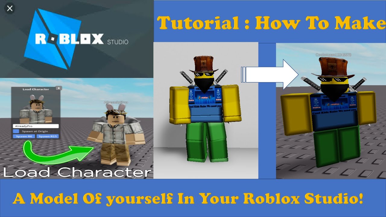 TUTORIAL How To make a model of YOURSELF In Roblox Studio (SUPER EASY