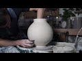 Throwing a porcelain vase on the potters wheel  matt horne pottery