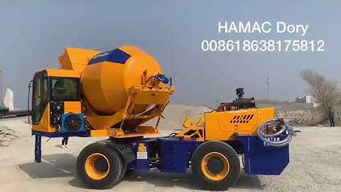 self loading concrete mixer drum 270 ° rotating
