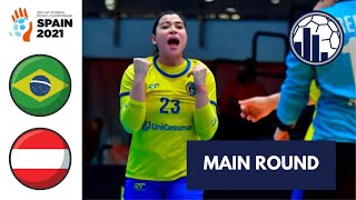 Brasil vs Áustria | Main Round | Campeonato Mundial de Handebol Feminino 2021