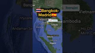 🇹🇭Bangkok to Madrid🇪🇸✈️Flight Path exploring with Iberojet E9846 #flightpath #aviationshorts #shorts
