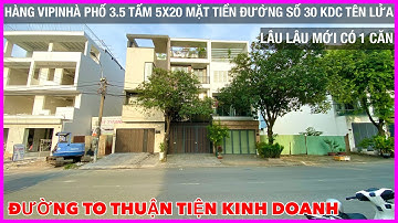 🔴HÀNG VIP|Nhà phố 3.5 tấm 5x20,MẶT TIỀN đường số 30 KDC Tên Lửa