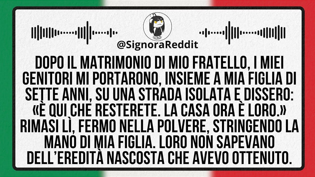 Dopo il matrimonio di mio fratello, i miei genitori mi portarono su una strada deserta e…