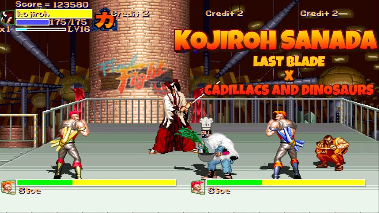 Кодзиро Санада из игры Last Blade In Cadillacs & Dinosaurs (FFLNS, Openbor Mod Game).